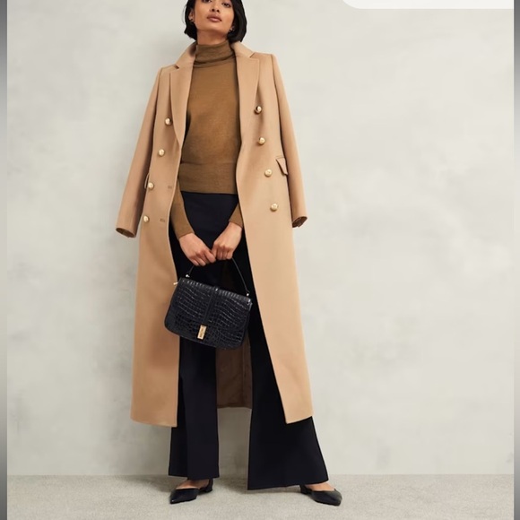 HOBBS London | Wool & Silk Blend Two Tone‎ Turtleneck Sweater | Brown/Black | 10 - Picture 4 of 8